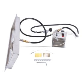 24 x 8-inch Fire Pit Pan Stainless Steel Fire Pit Burner Kit Rectangular Indoor or Outdoor