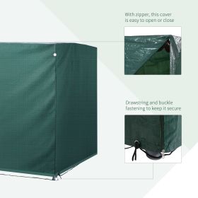 3-Seater Patio Swing Cover, Outdoor Garden Furniture Protection Hammock Cover Waterproof 85" X 61" X 59", Dark Green