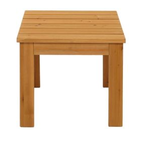 Wooden Square Side End Table Patio Coffee Bistro Table Indoor Outdoor Natural