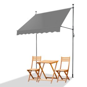 78.7"D x 47.2"W x(78.7 -118.1)"H Retractable Awning Grey