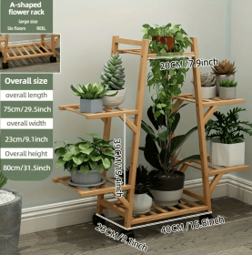 Multi-layer Flower Rack With Wheels (Option: 6tier flower rack)