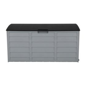 75gal 130lb Black Lid Plastic Patio Storage Box (Option: Courtyard storage box)