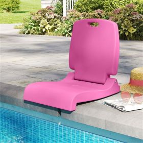 Outdoor Folding Pool Lounge Chair Adjustable Recliner with Foldable Design Portable Sun Lounger for Poolside Patio Beach Garden and Backyard Rela (Color: Pink)